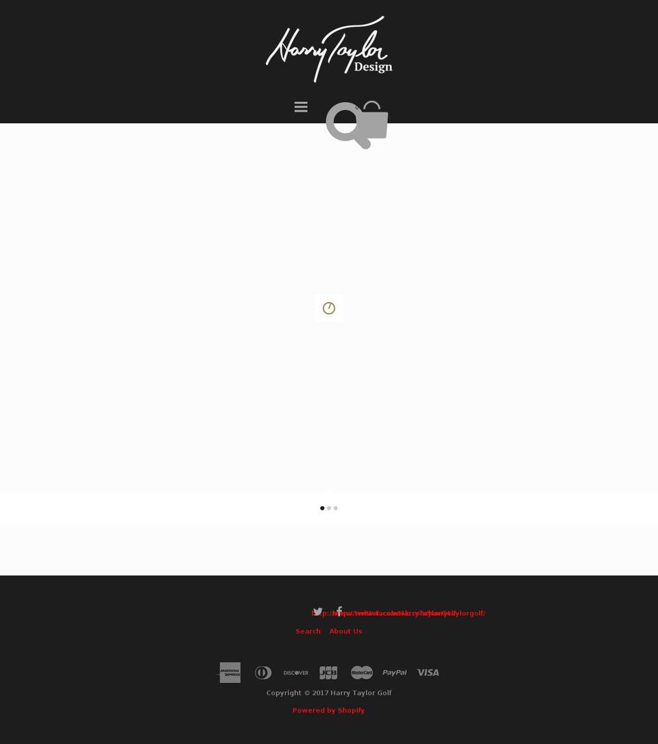 harrytaylorgolf.com shopify website screenshot