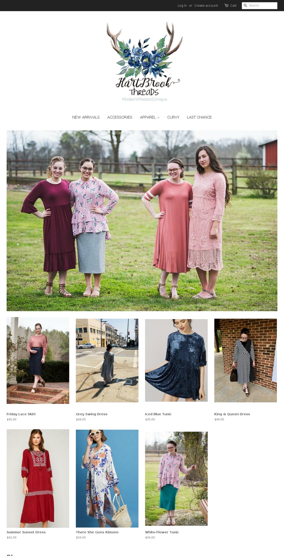 hartbrookthreads.com — Shopify storefront screenshot
