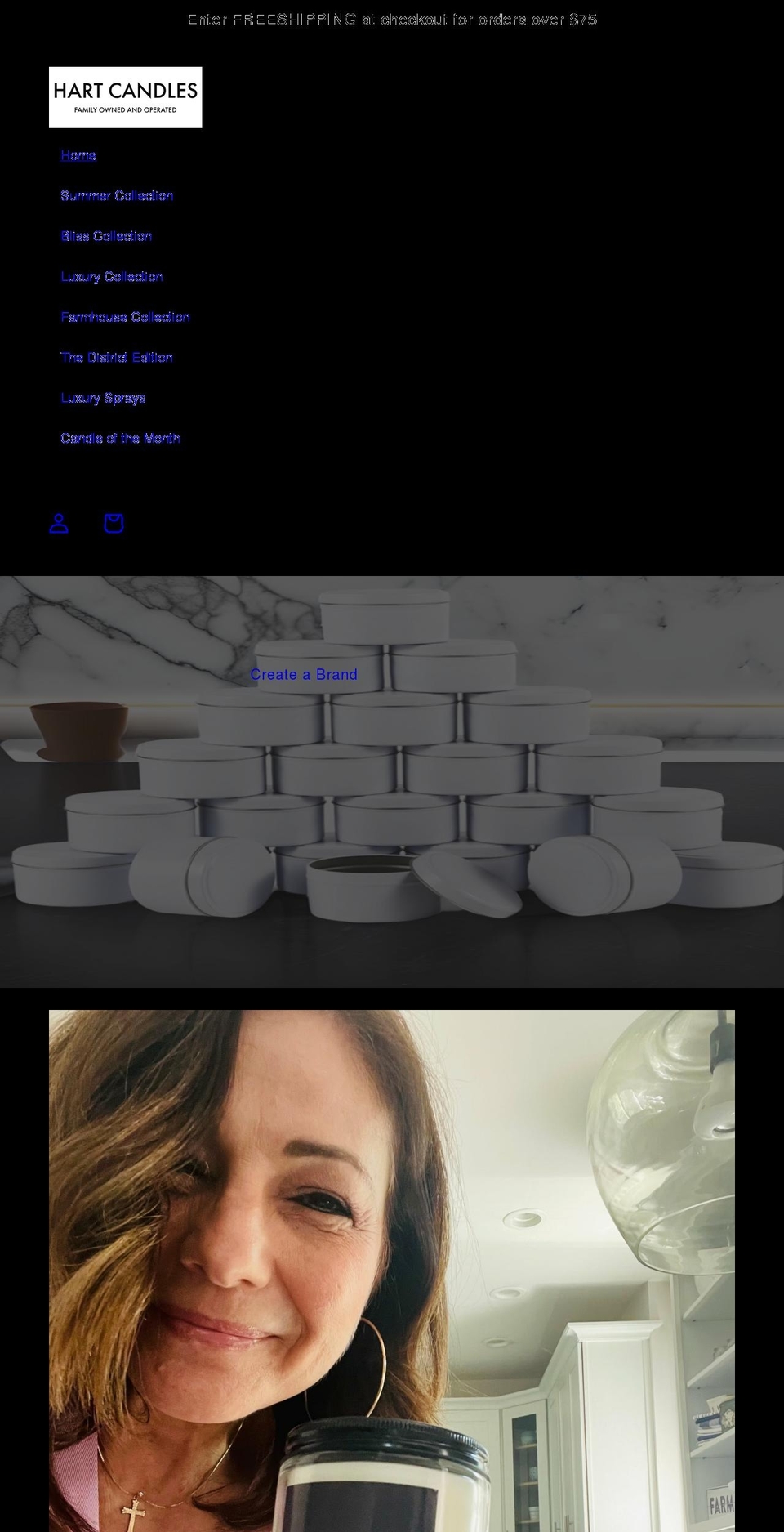 hartcandles.com shopify website screenshot