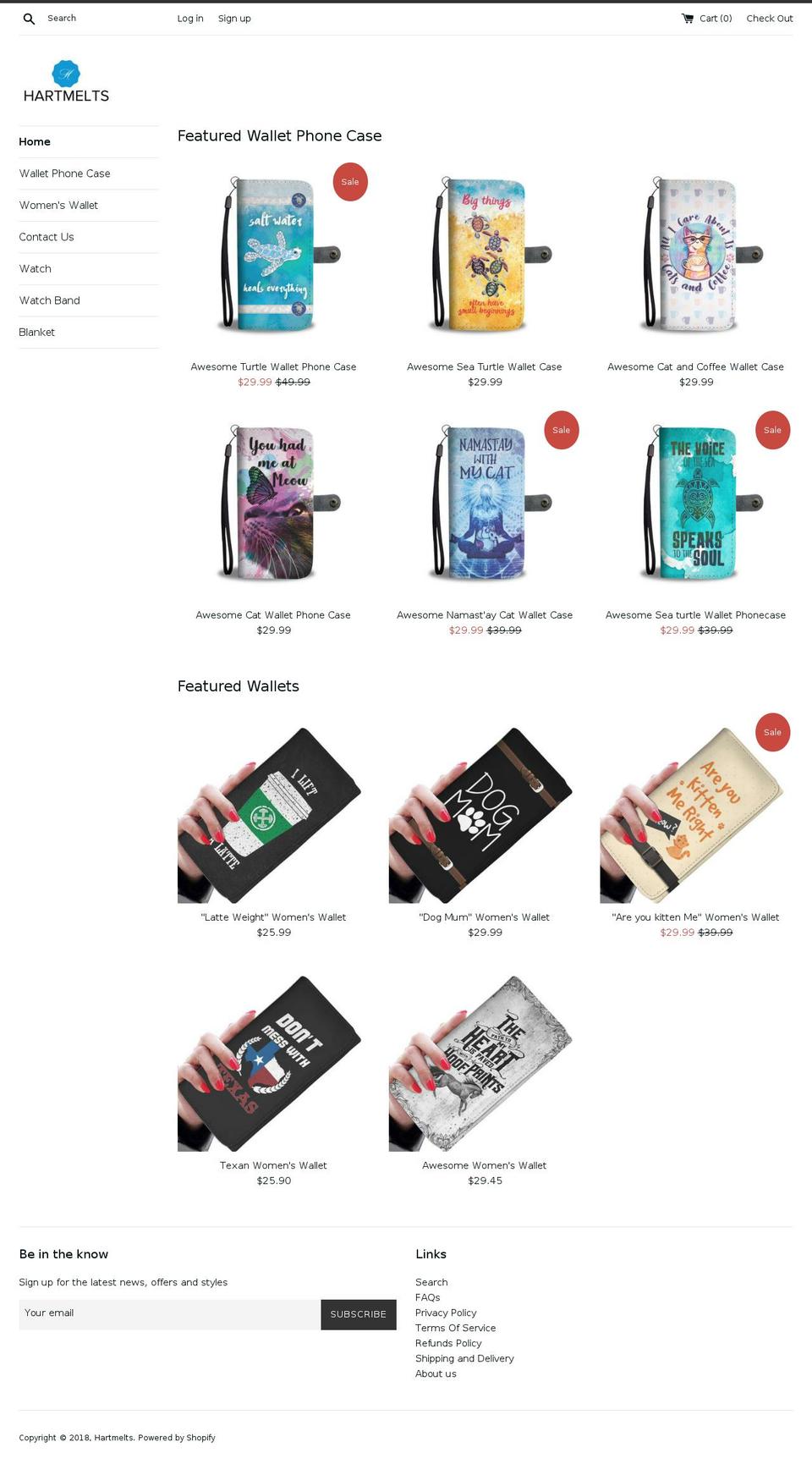 hartmelts.com — Shopify storefront screenshot