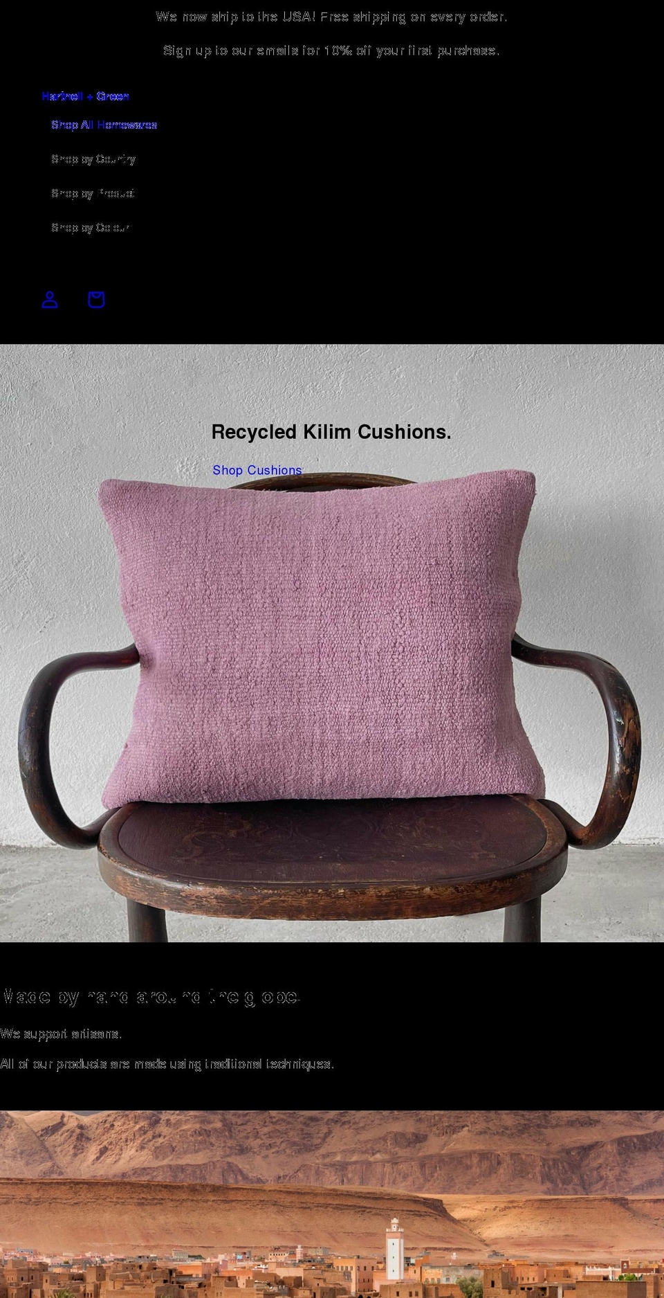 hartnellandgreen.com shopify website screenshot