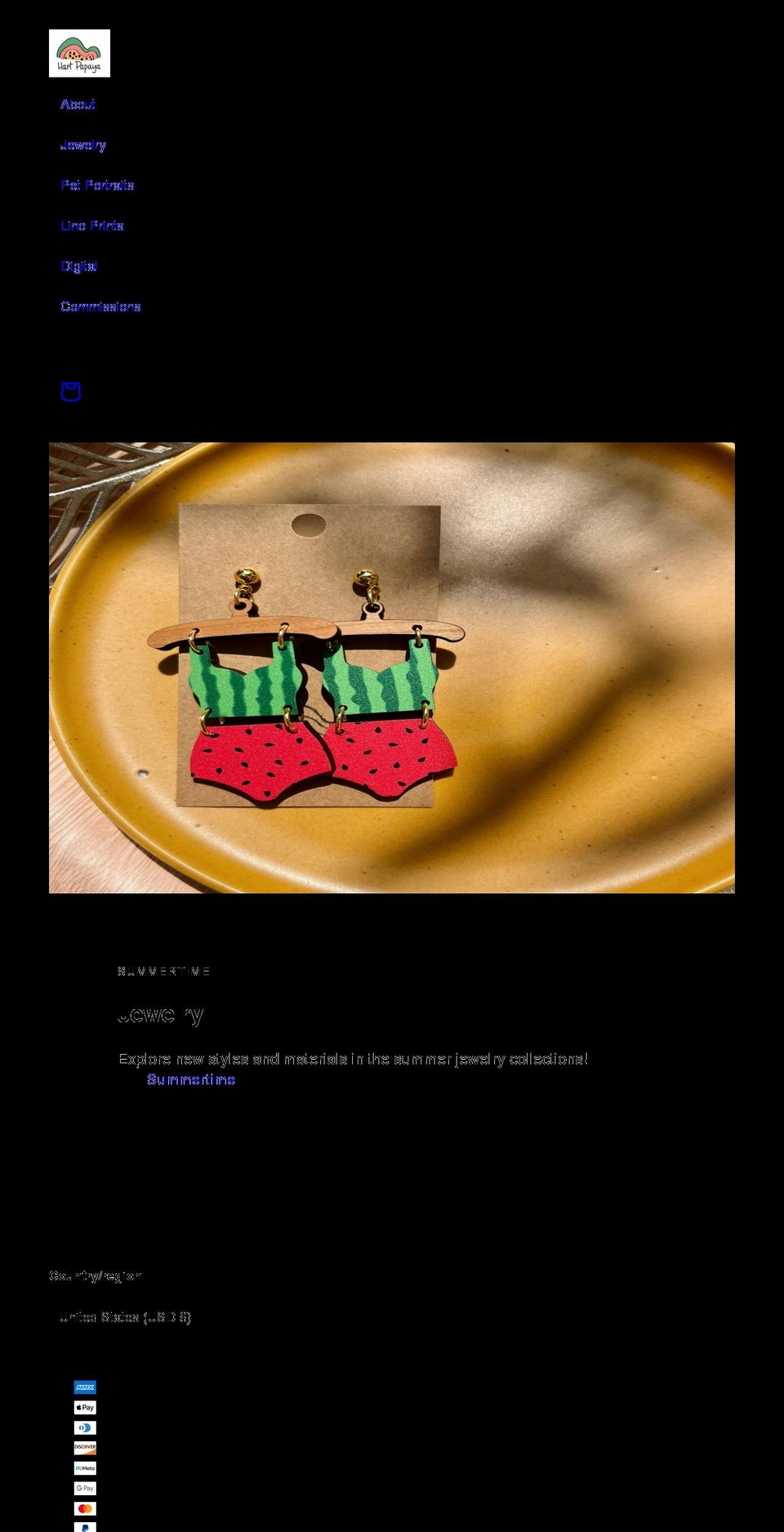hartpapaya.com shopify website screenshot