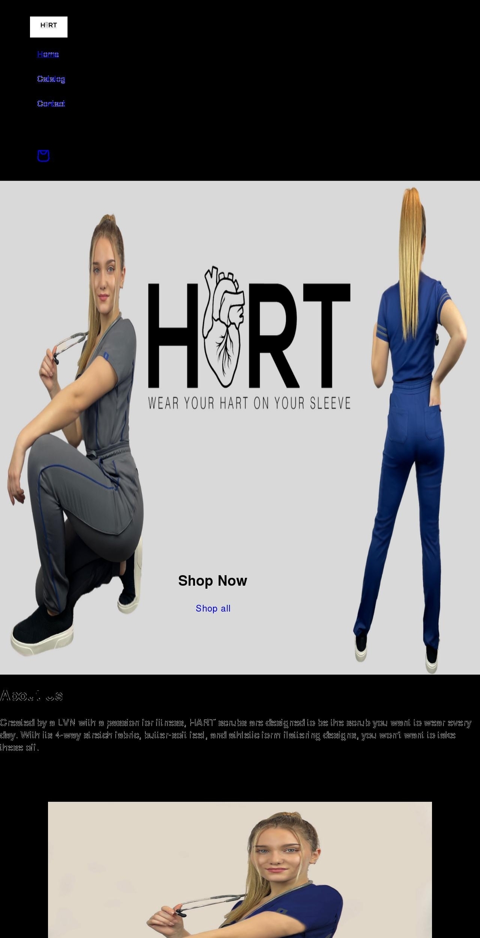 hartscrubs.com shopify website screenshot