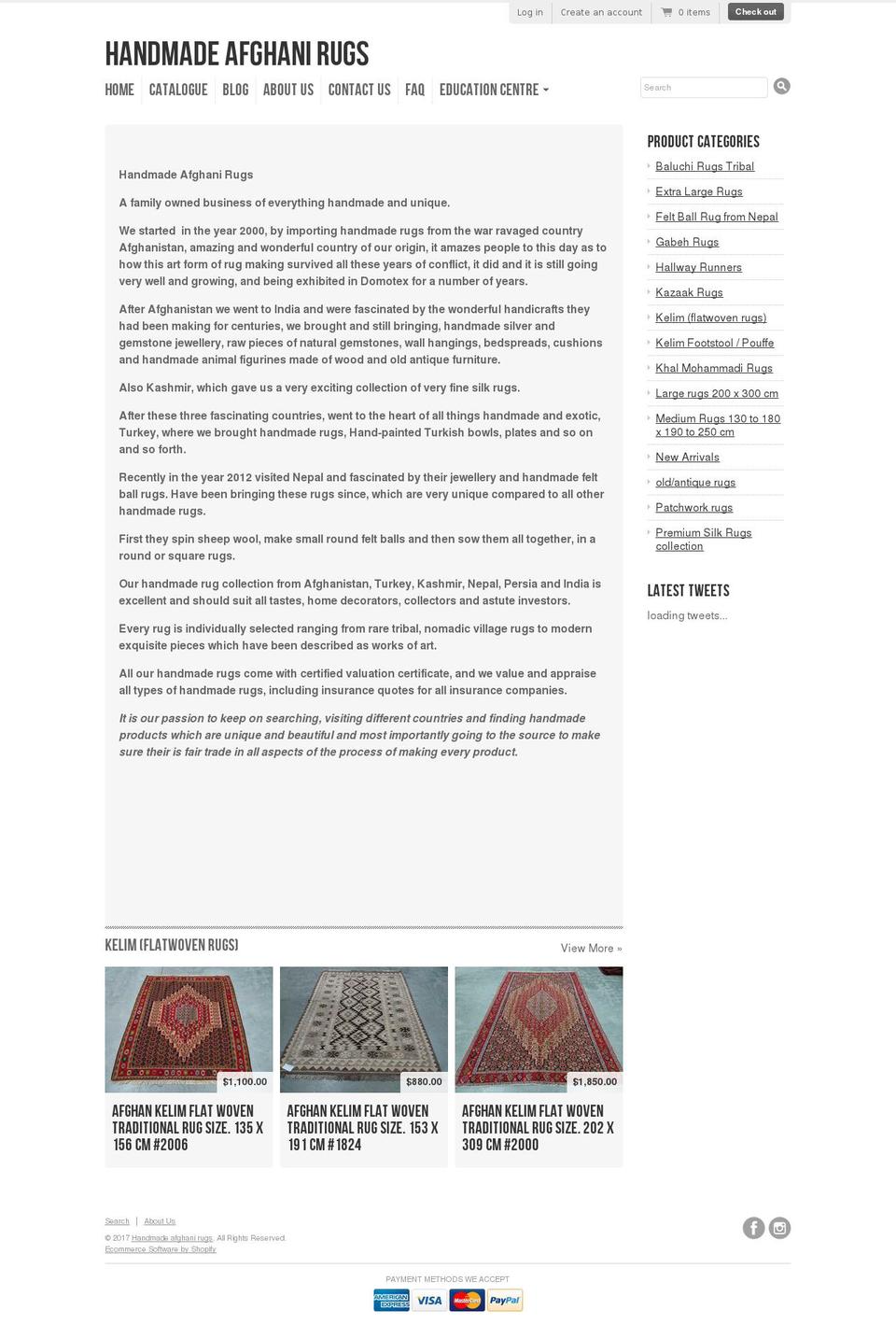 harugs.com shopify website screenshot