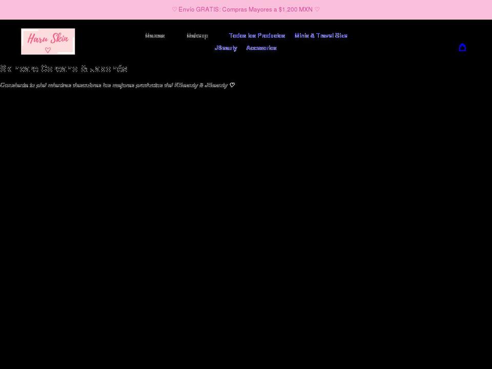 haruskincare.com shopify website screenshot