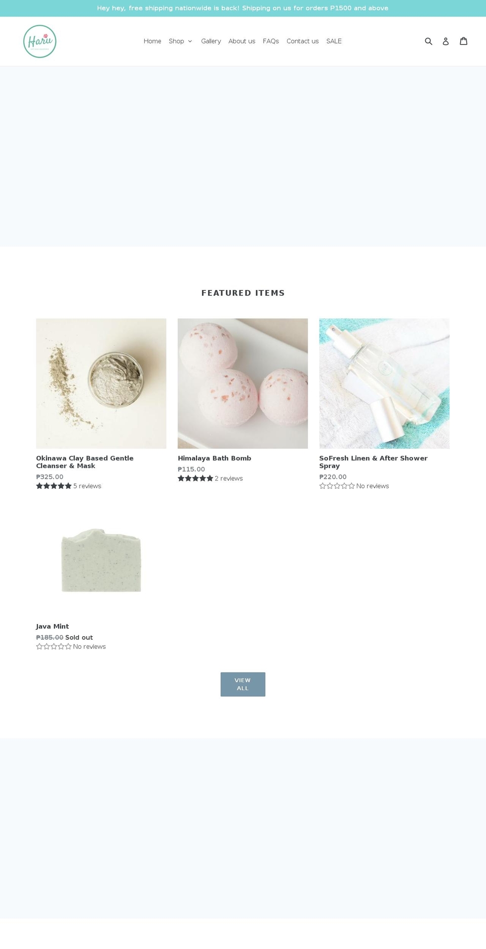 harusoaperie.com — Shopify storefront screenshot