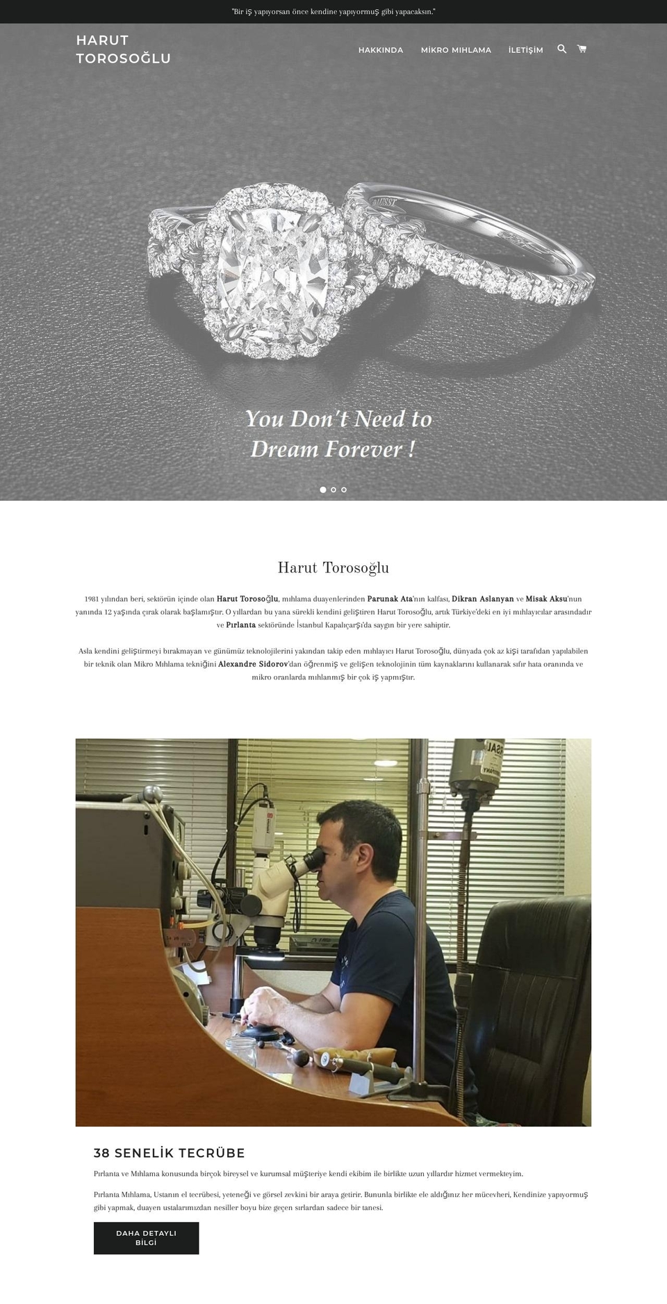 haruttorosoglu.com — Shopify storefront screenshot