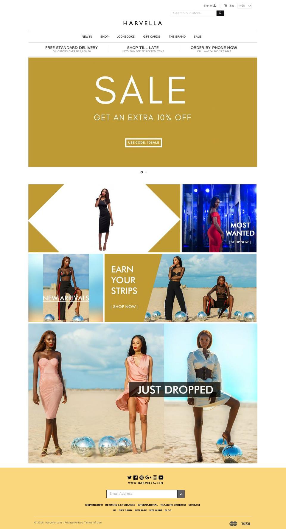 harvella.com — Shopify storefront screenshot