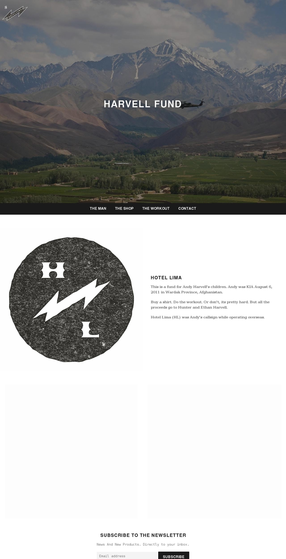 harvellfund.com shopify website screenshot