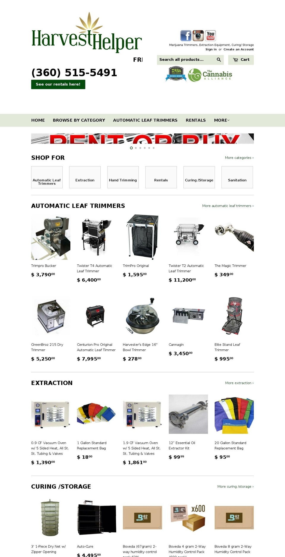 Harvest Helper Launch Shopify theme site example harvesthelpertrimstore.com