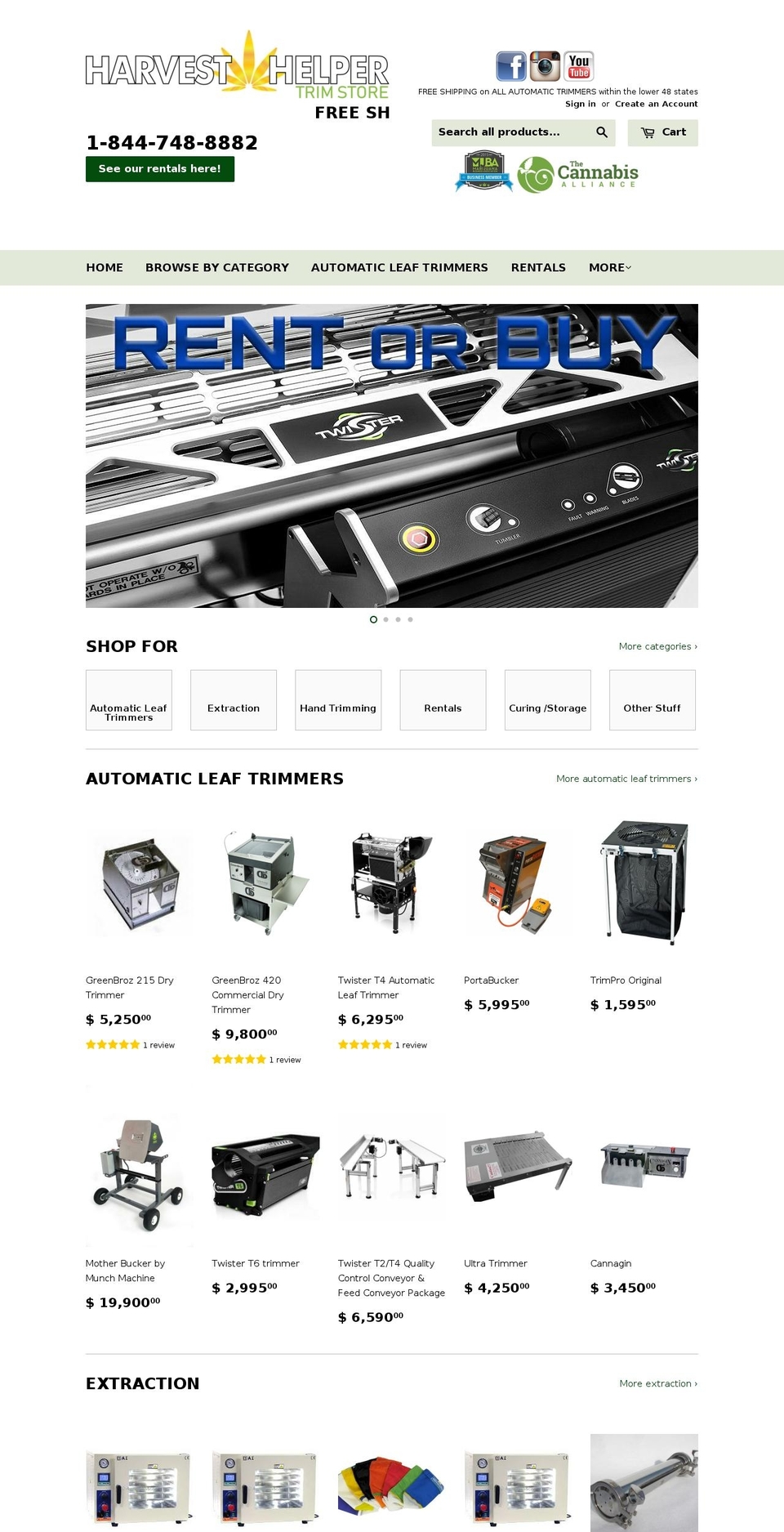 Harvest Helper Launch Shopify theme site example harvesthelpertrimstore.net