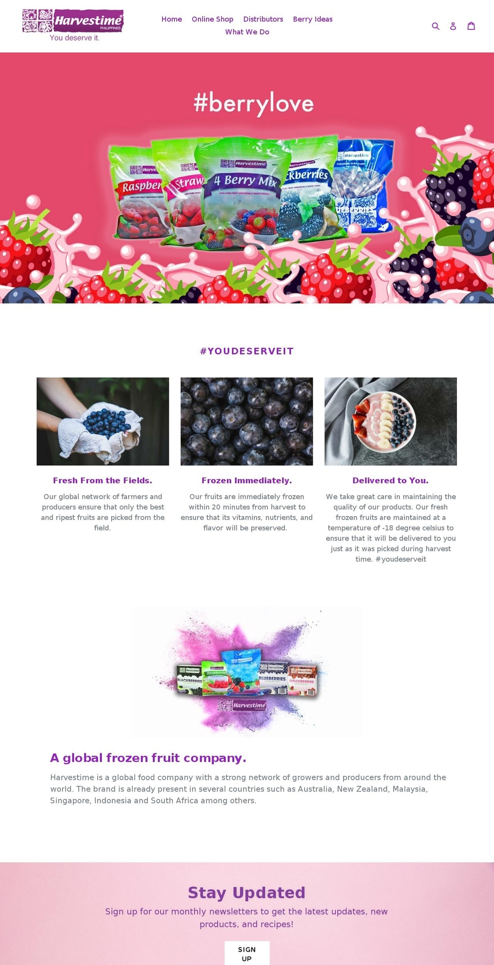 harvestimeshop.com — Shopify storefront screenshot
