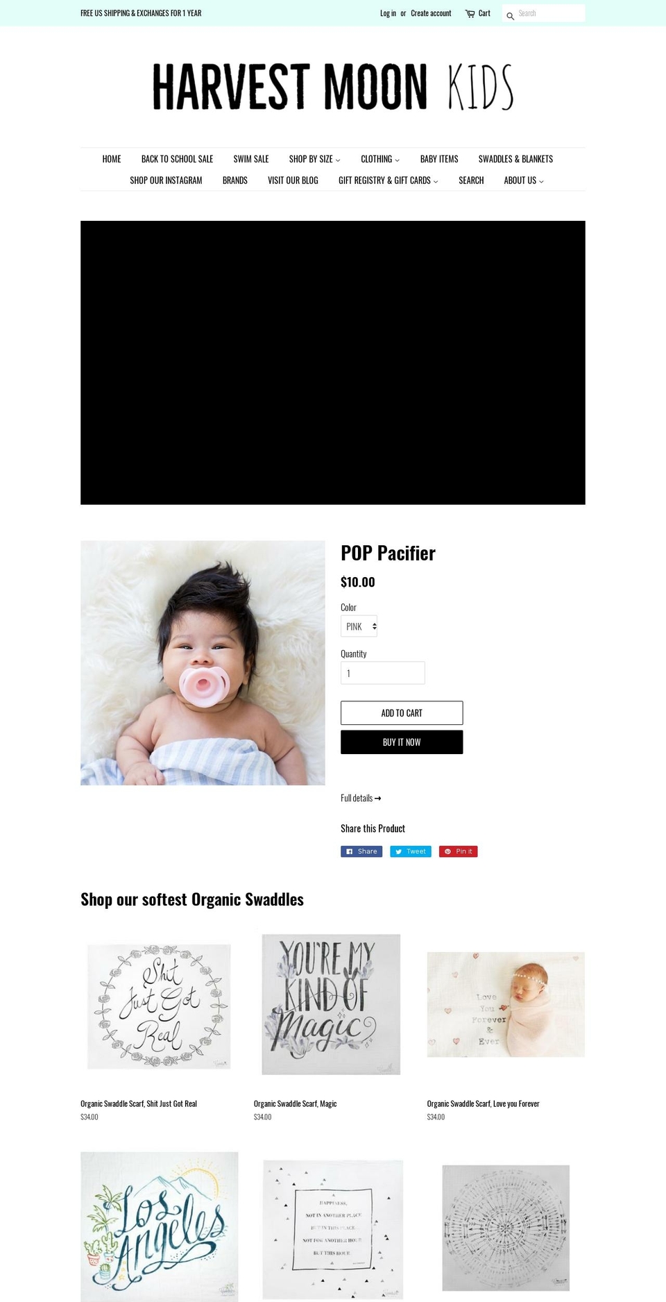 harvestmoonkids.com — Shopify storefront screenshot