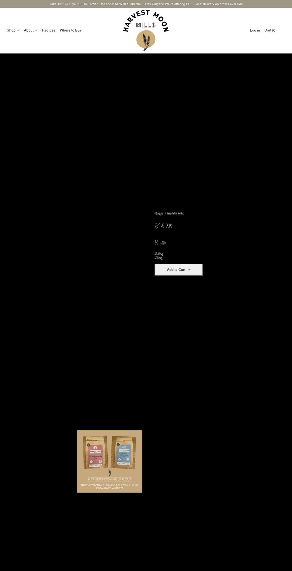 harvestmoonmills.com shopify website screenshot