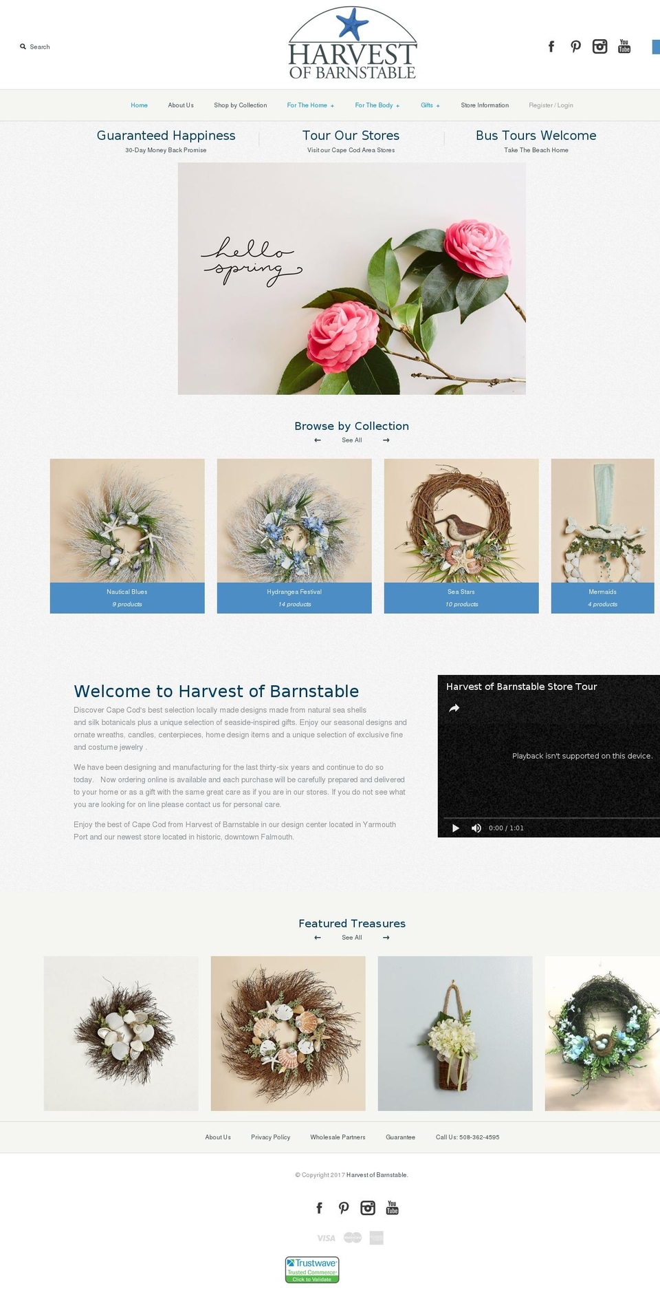 harvestofbarnstable.com shopify website screenshot