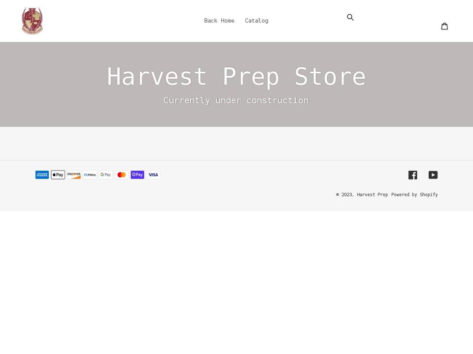 harvestprep.store shopify website screenshot