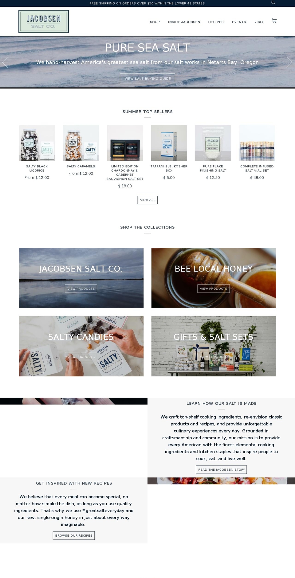 harvestseasalt.com — Shopify storefront screenshot