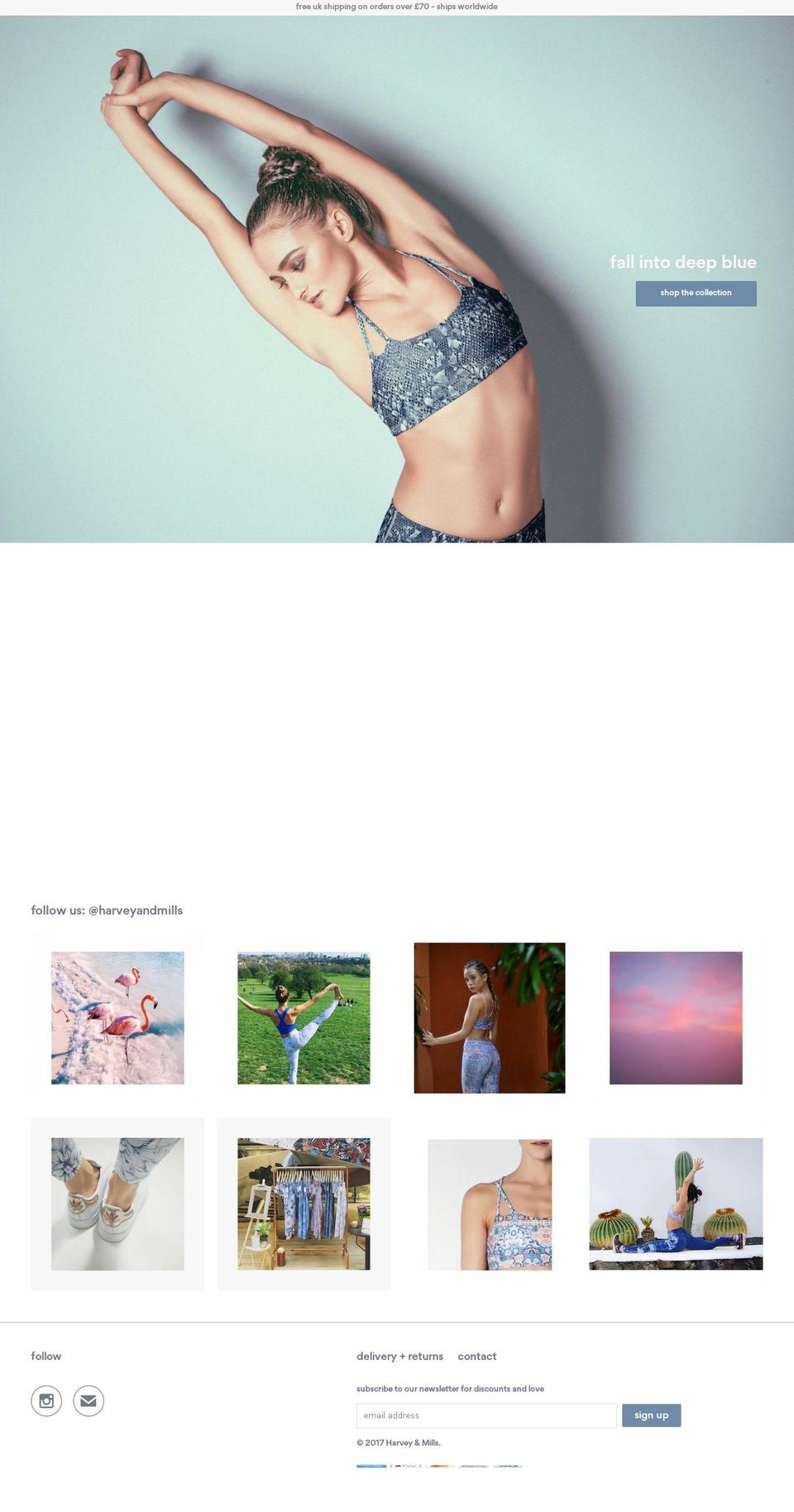 harveyandmills.com shopify website screenshot