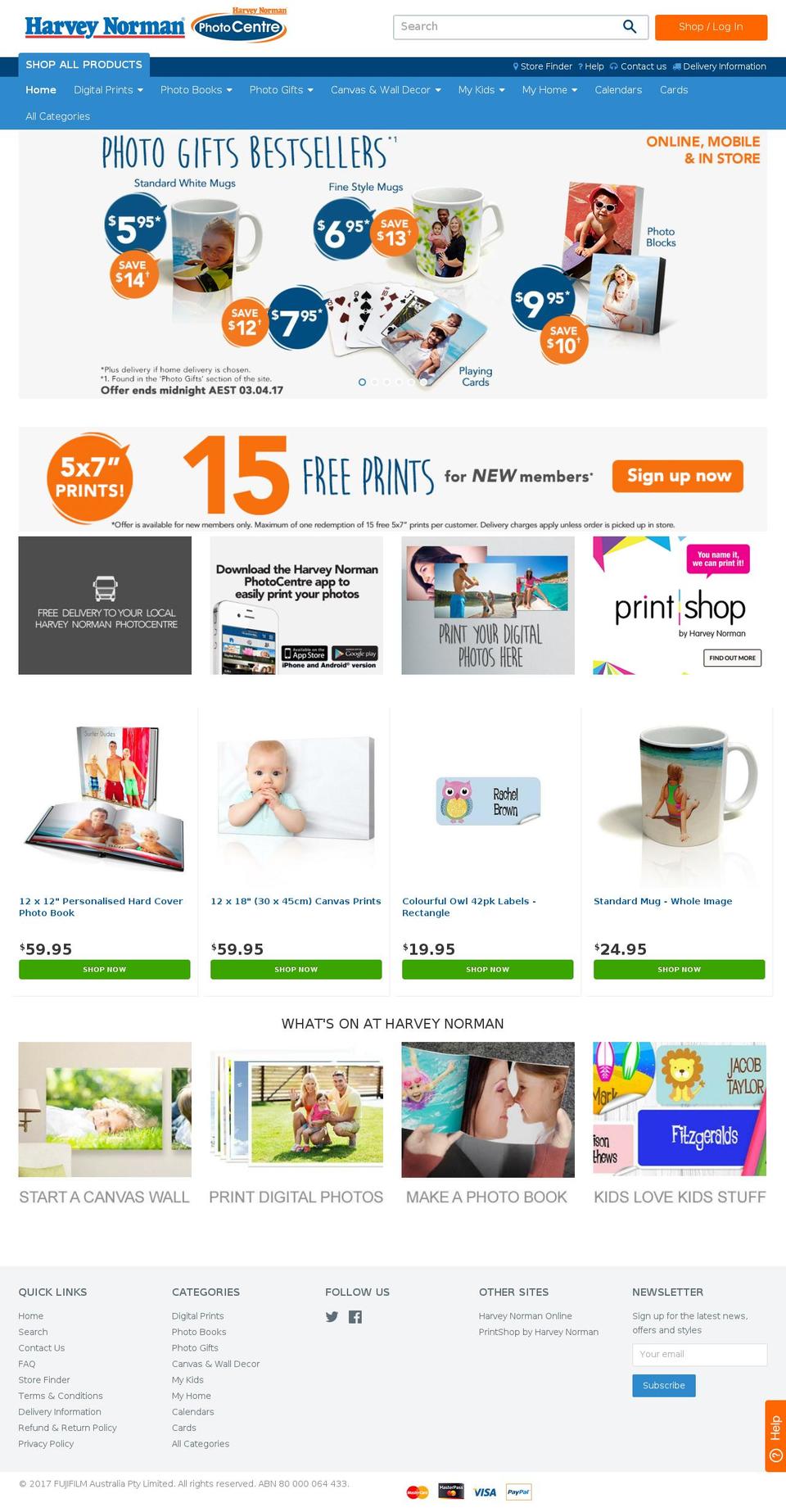 Minimal Shopify theme site example harveynormanphotos.com.au