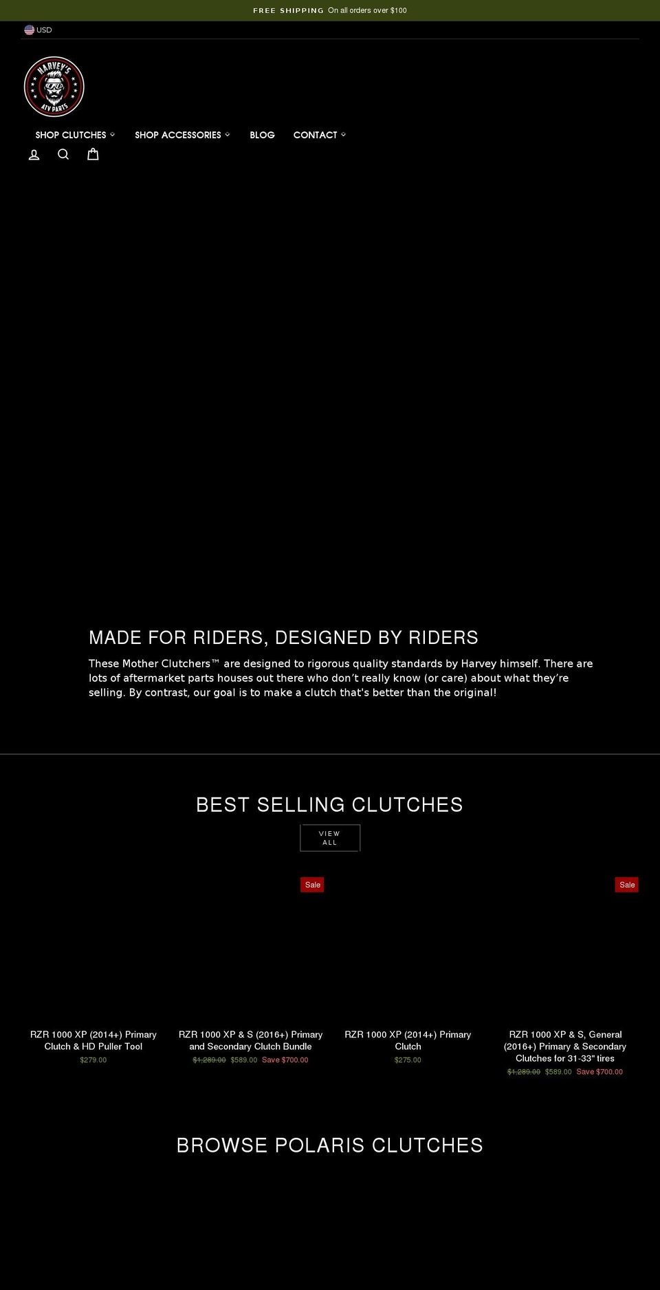 harveysatvparts.com shopify website screenshot