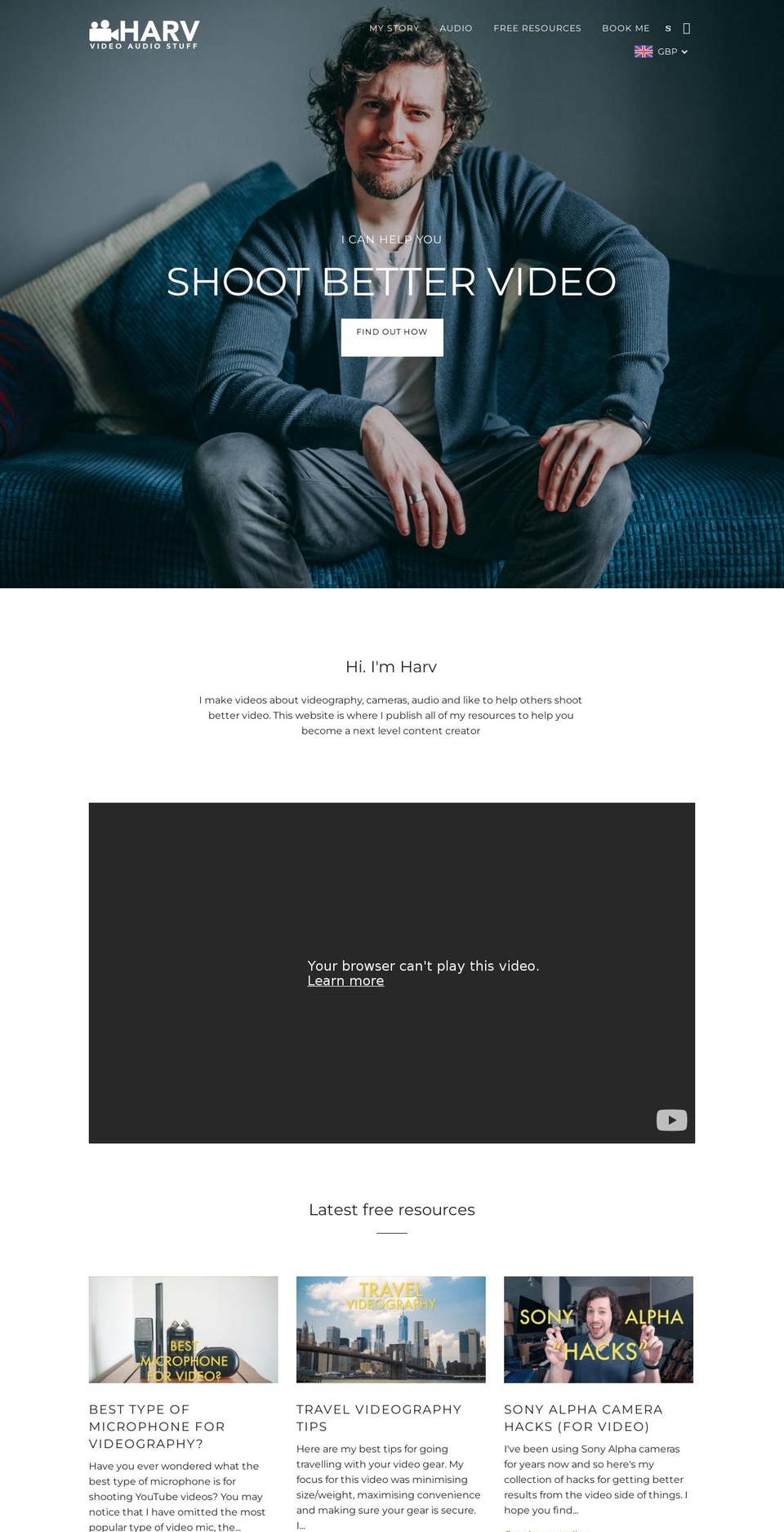 harvvideo.com — Shopify storefront screenshot