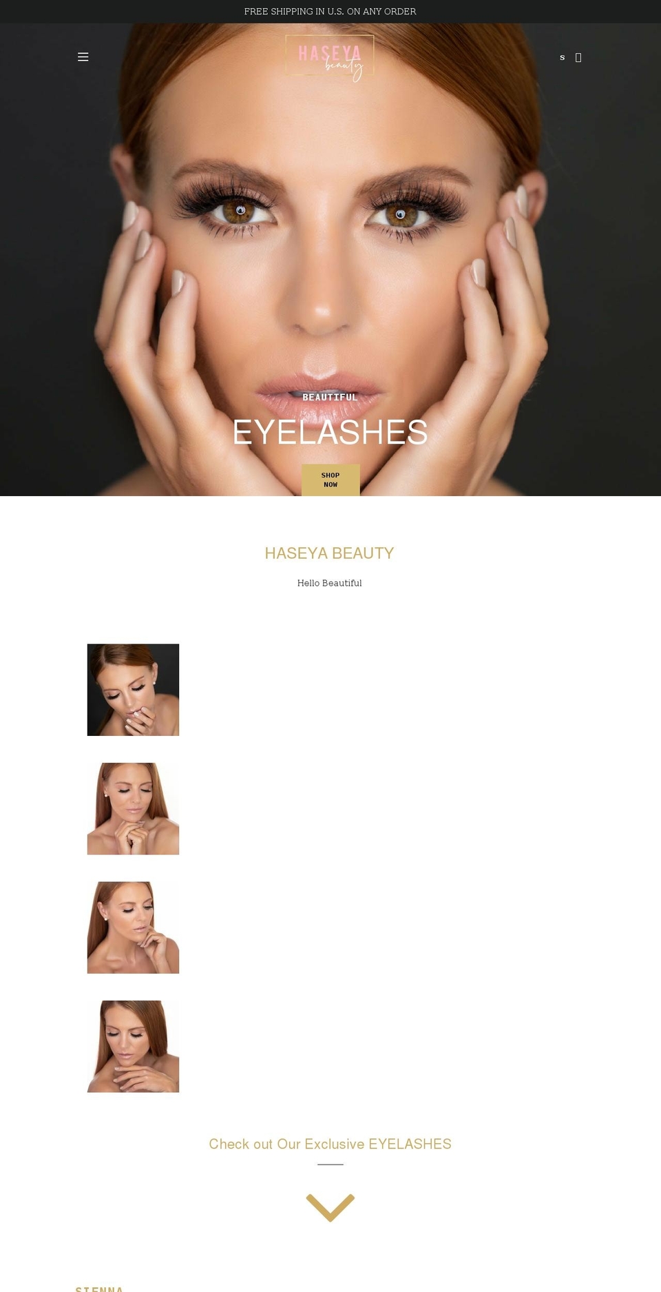 haseyabeauty.com shopify website screenshot
