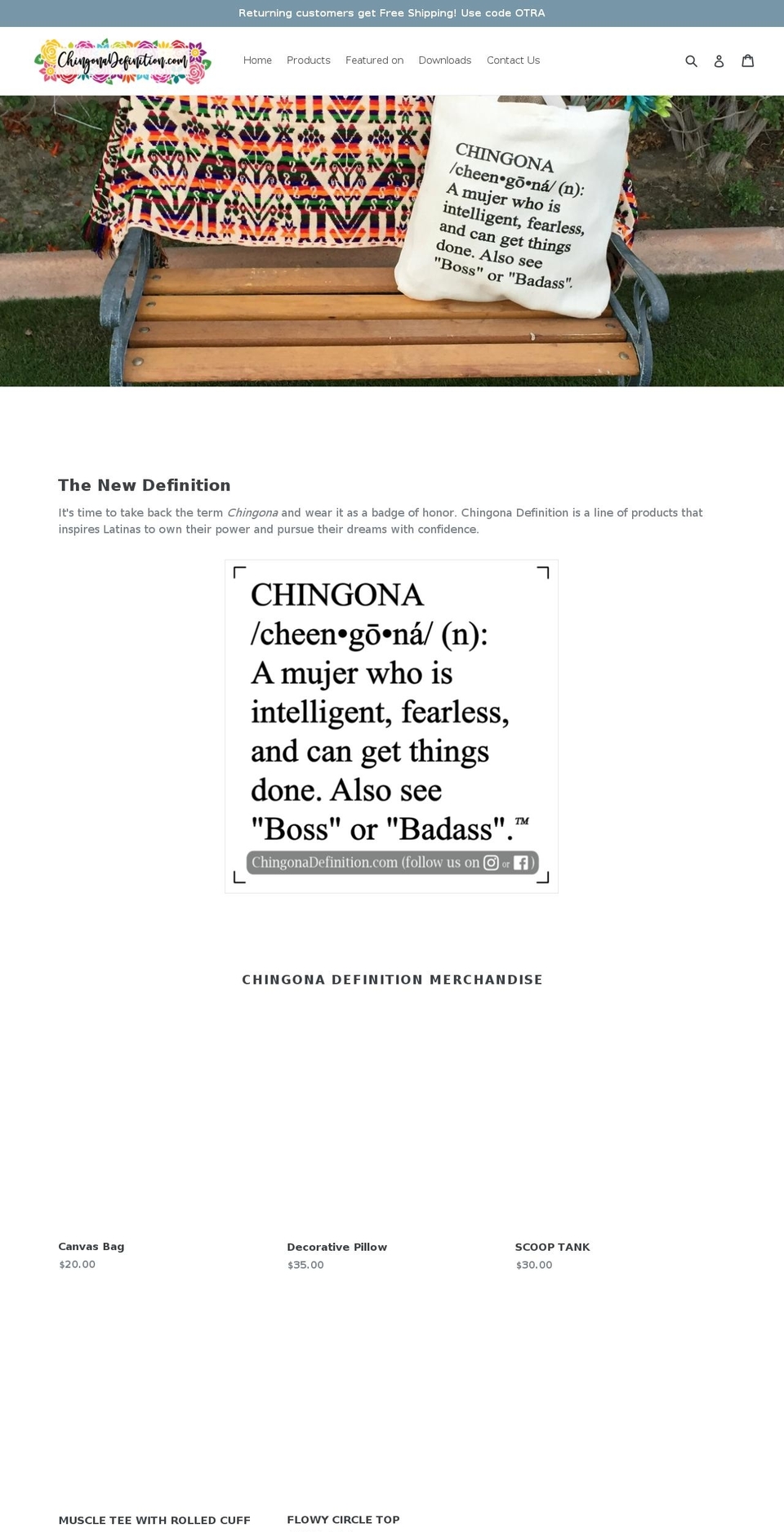 hashtagchingona.com — Shopify storefront screenshot