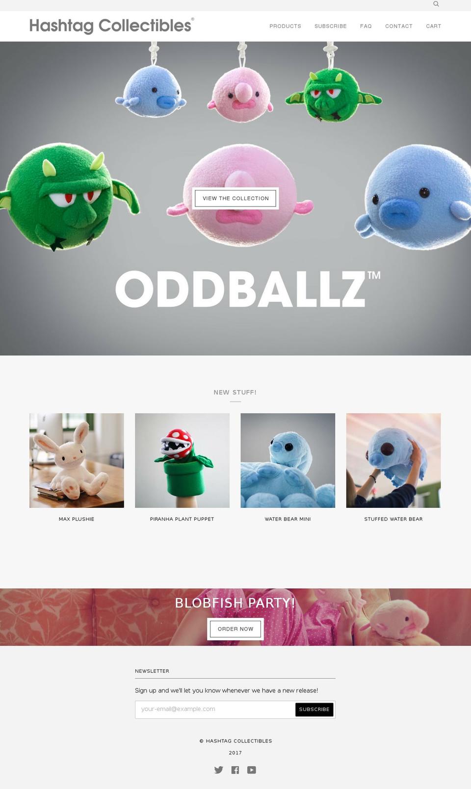 Pipeline Shopify theme site example hashtagcollectibles.com