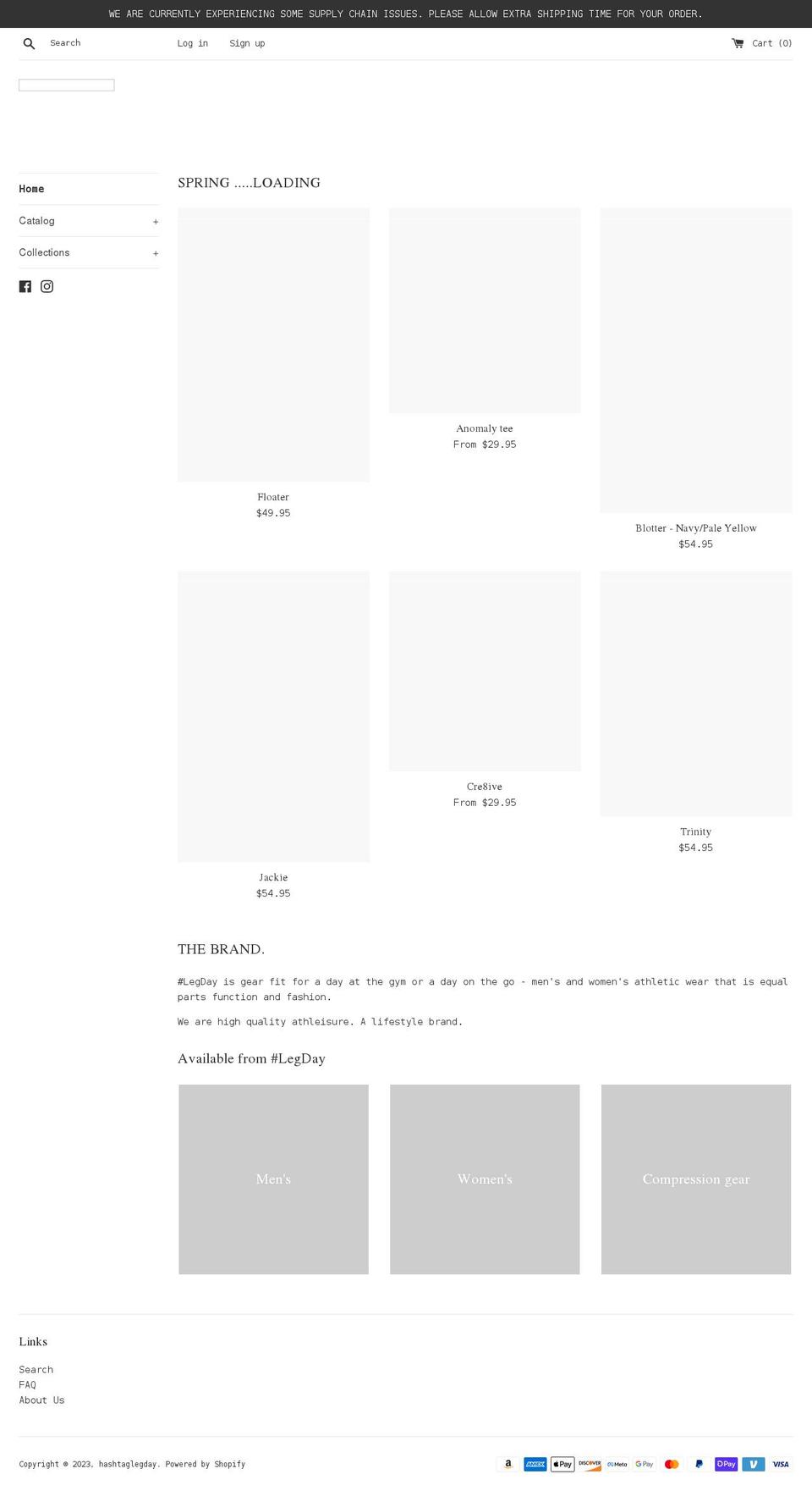 hashtaglegday.com — Shopify storefront screenshot