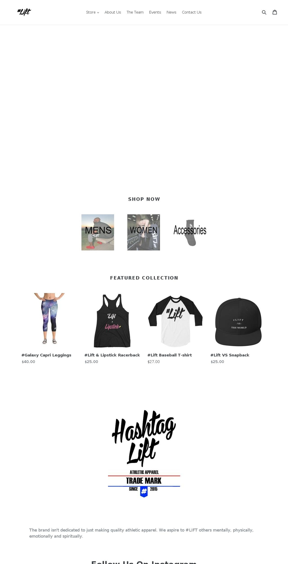 hashtaglift.com shopify website screenshot