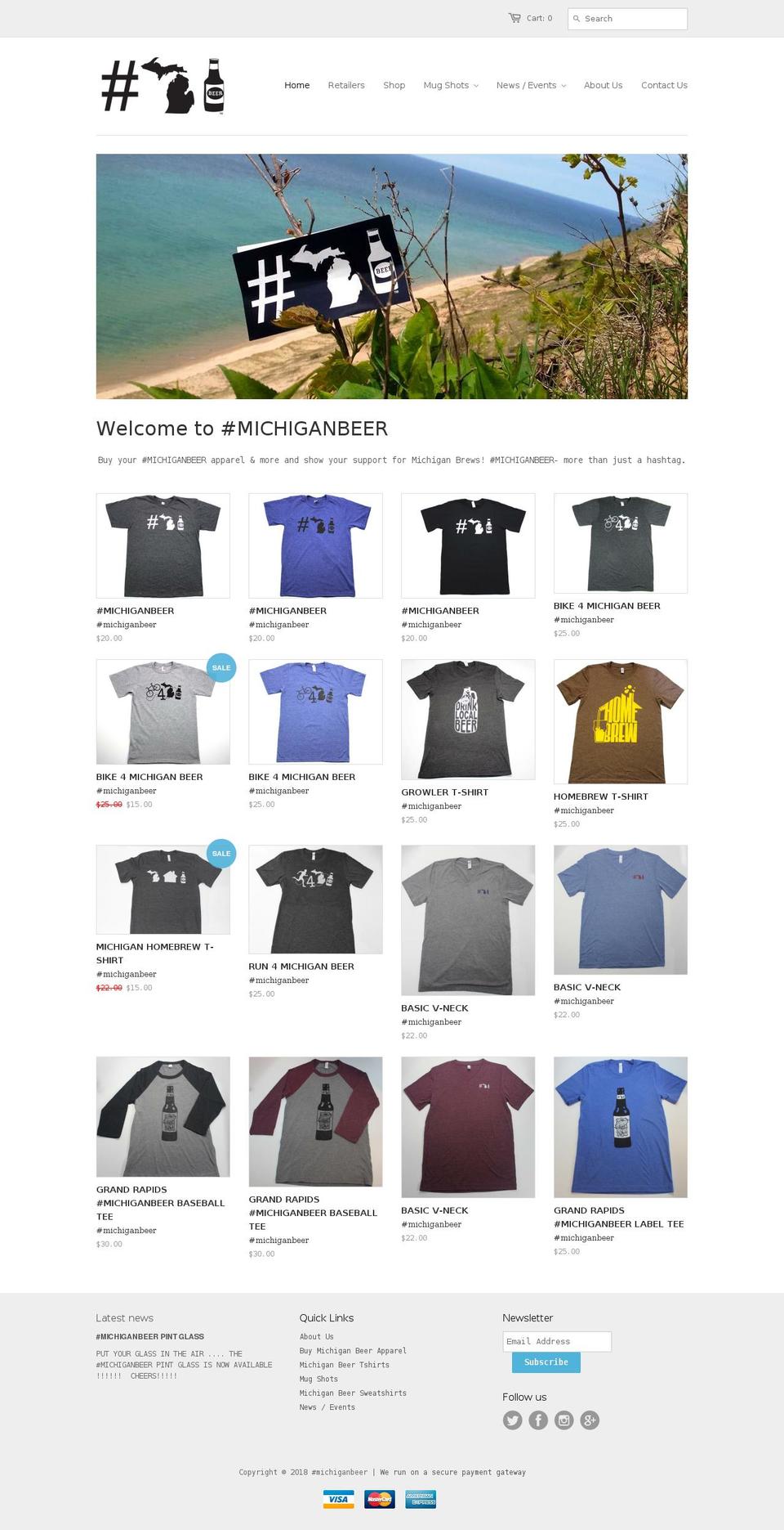 hashtagmibeer.com shopify website screenshot