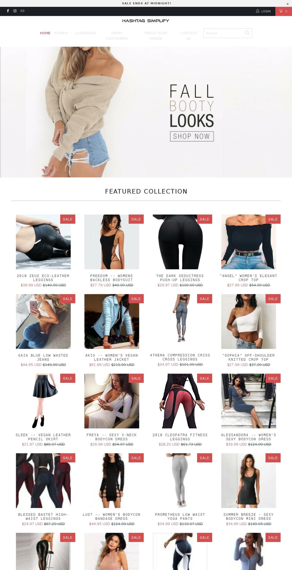 hashtagsimplify.com shopify website screenshot