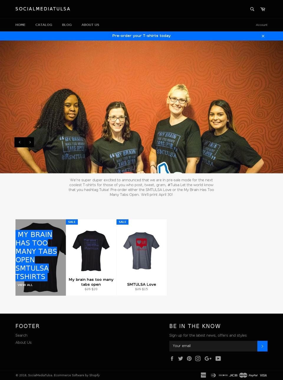 hashtagtulsa.com shopify website screenshot