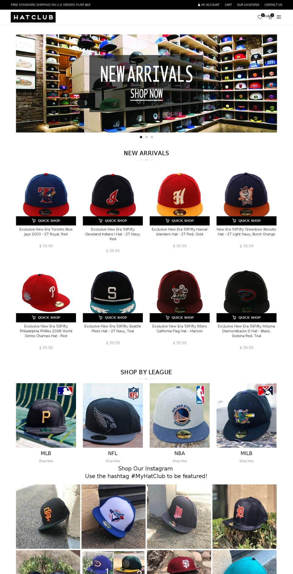 basel Shopify theme site example hat-club.mobi