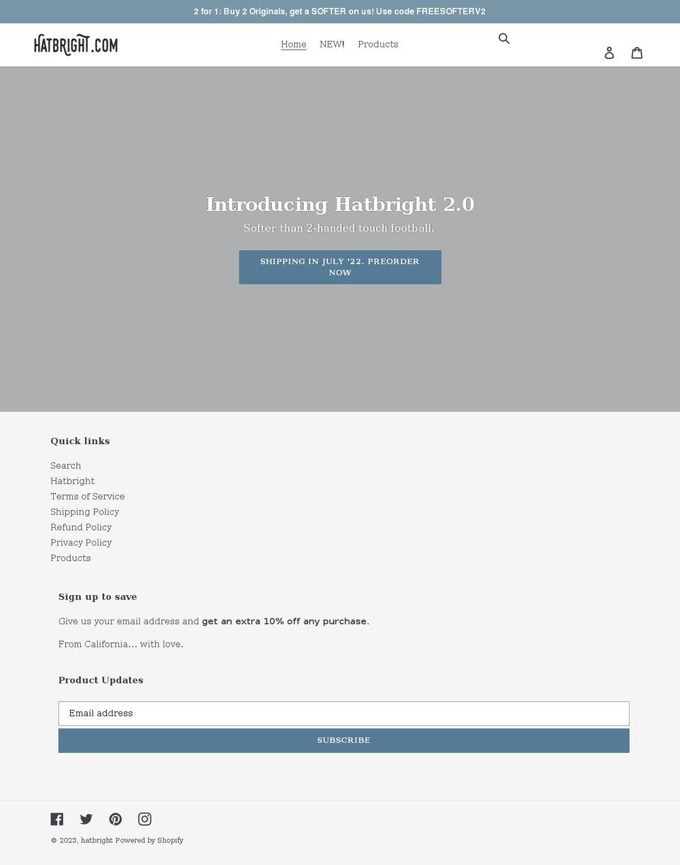 hatbright.com shopify website screenshot