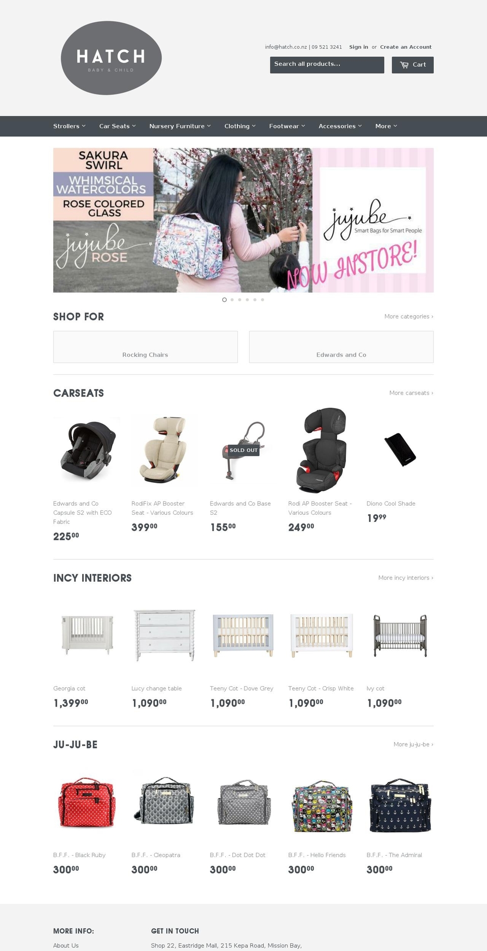 hatch.co.nz shopify website screenshot