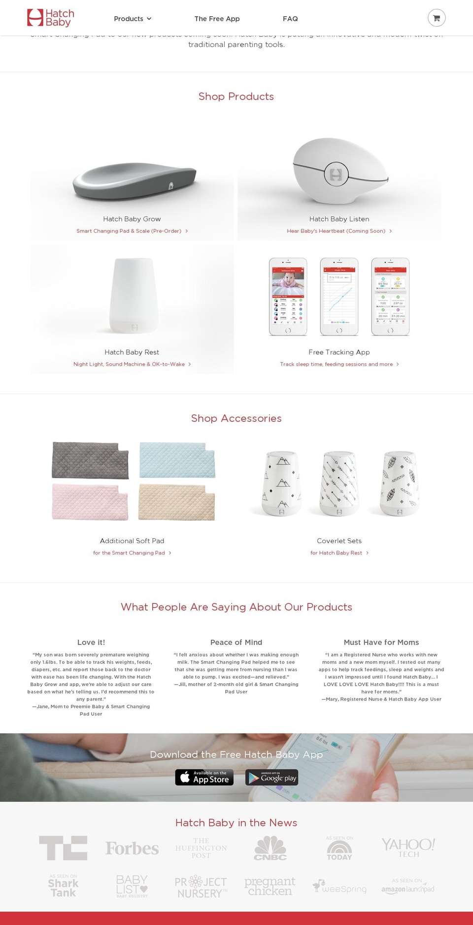 hatchbaby.com shopify website screenshot