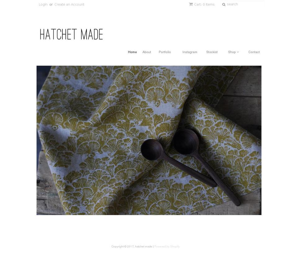 hatchetmade.com shopify website screenshot