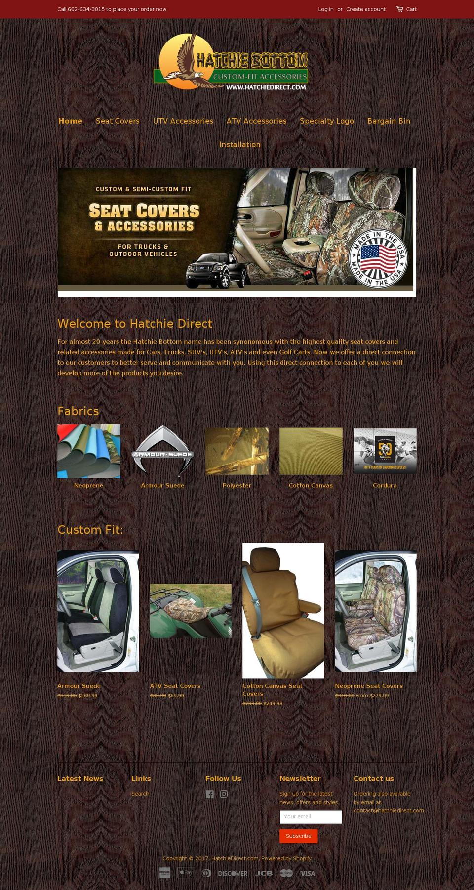 hatchiedirect.com shopify website screenshot