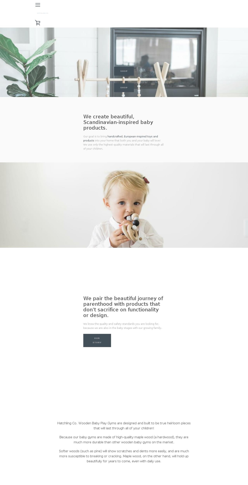 hatchlingco.com shopify website screenshot