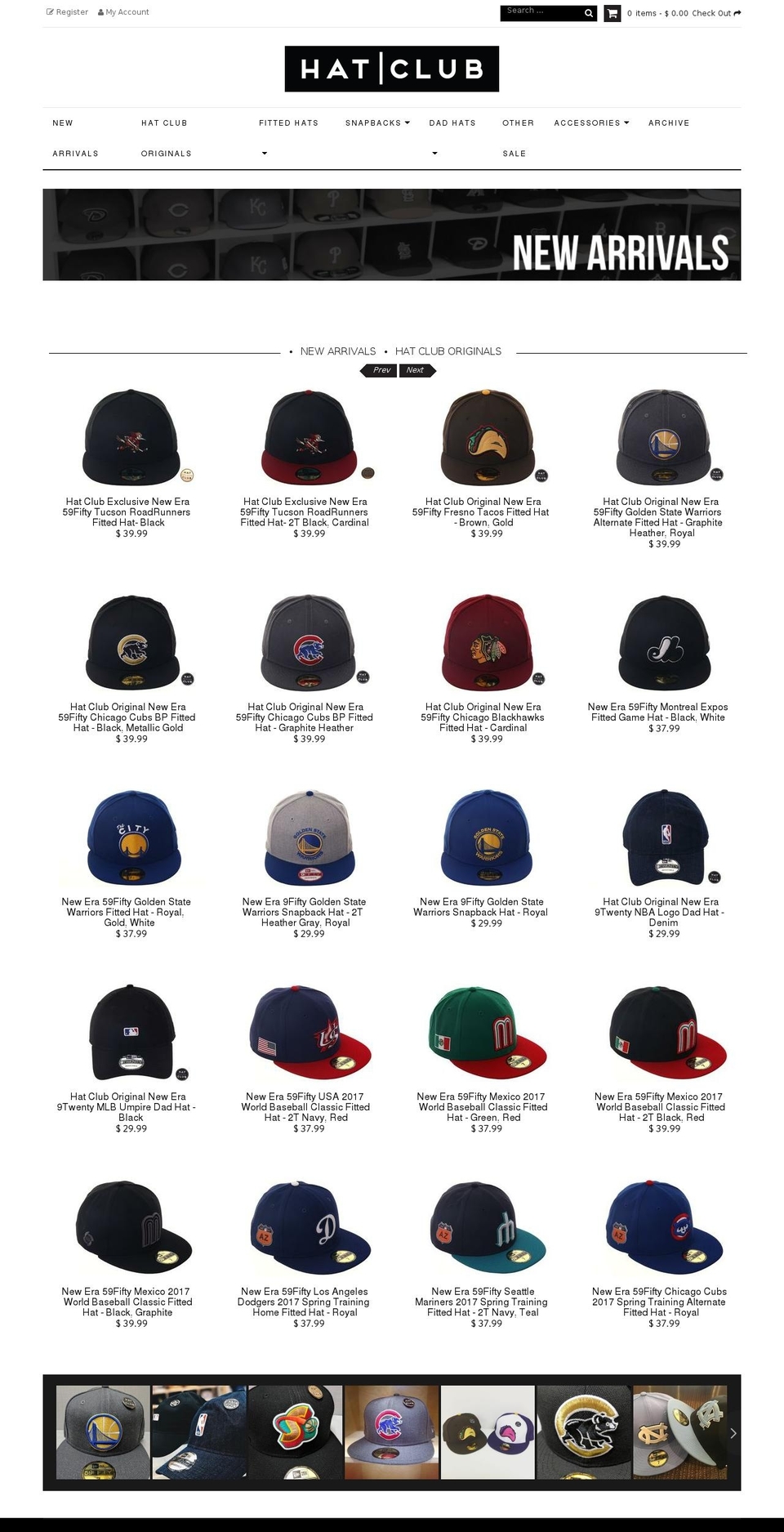 hatclub.com shopify website screenshot