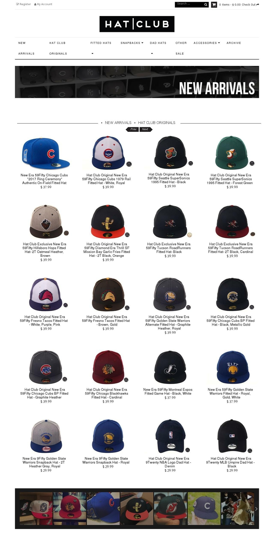 hatclub.tv shopify website screenshot