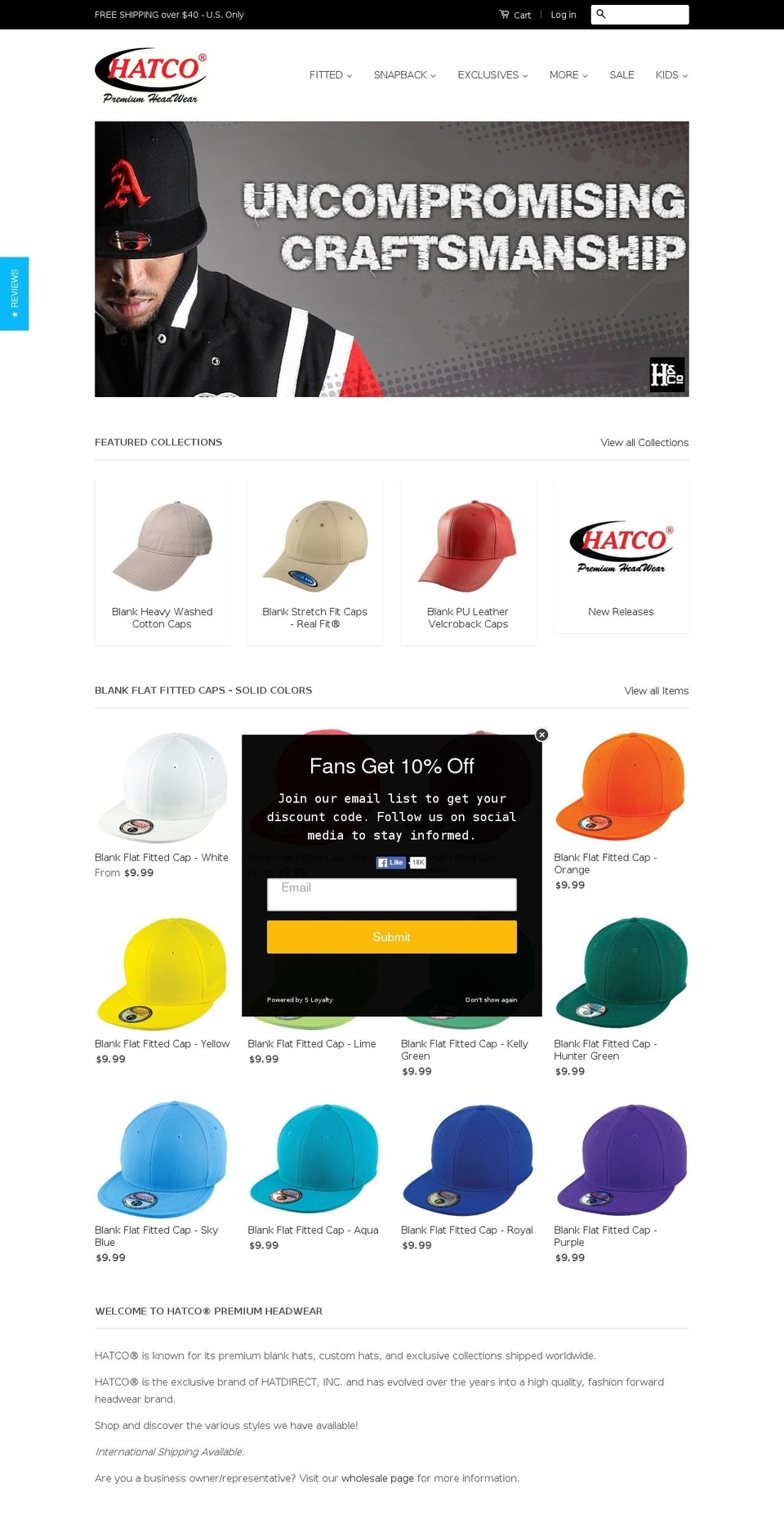 Classic-Main (2016 New) Shopify theme site example hatcopremiumheadwear.com