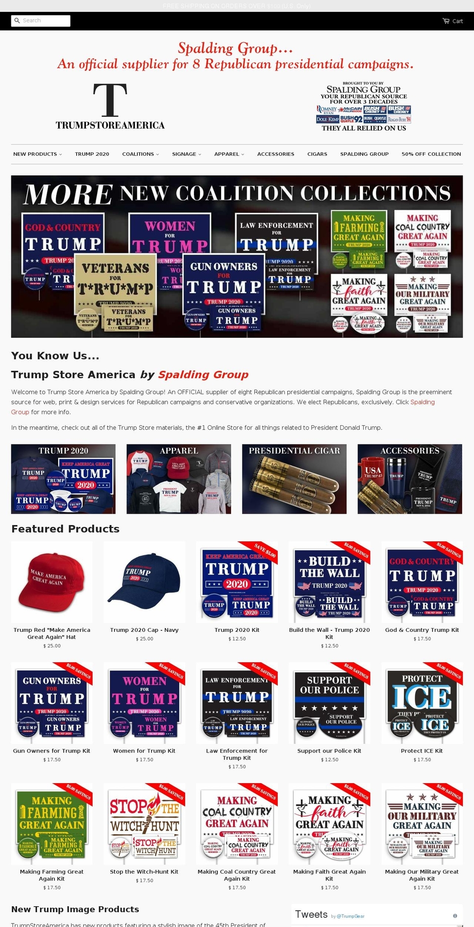 hatehillarystore.net shopify website screenshot