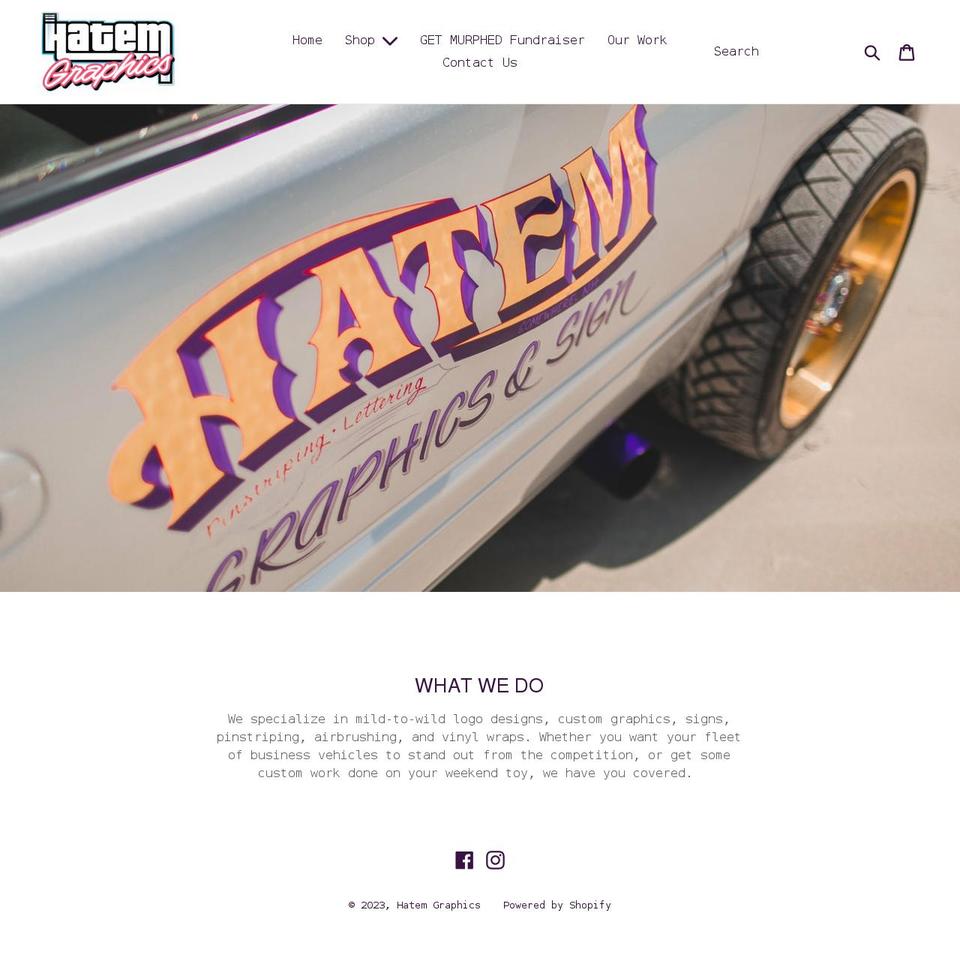 hatemgraphics.com shopify website screenshot