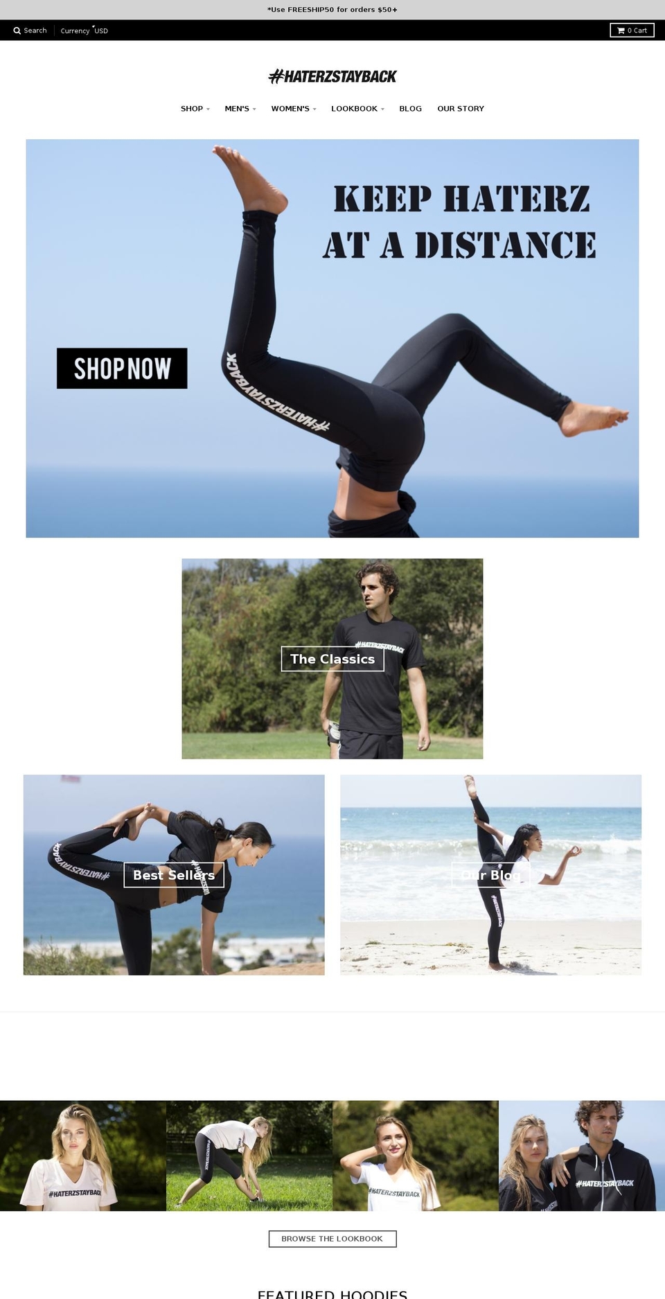 haterzstayback.com shopify website screenshot