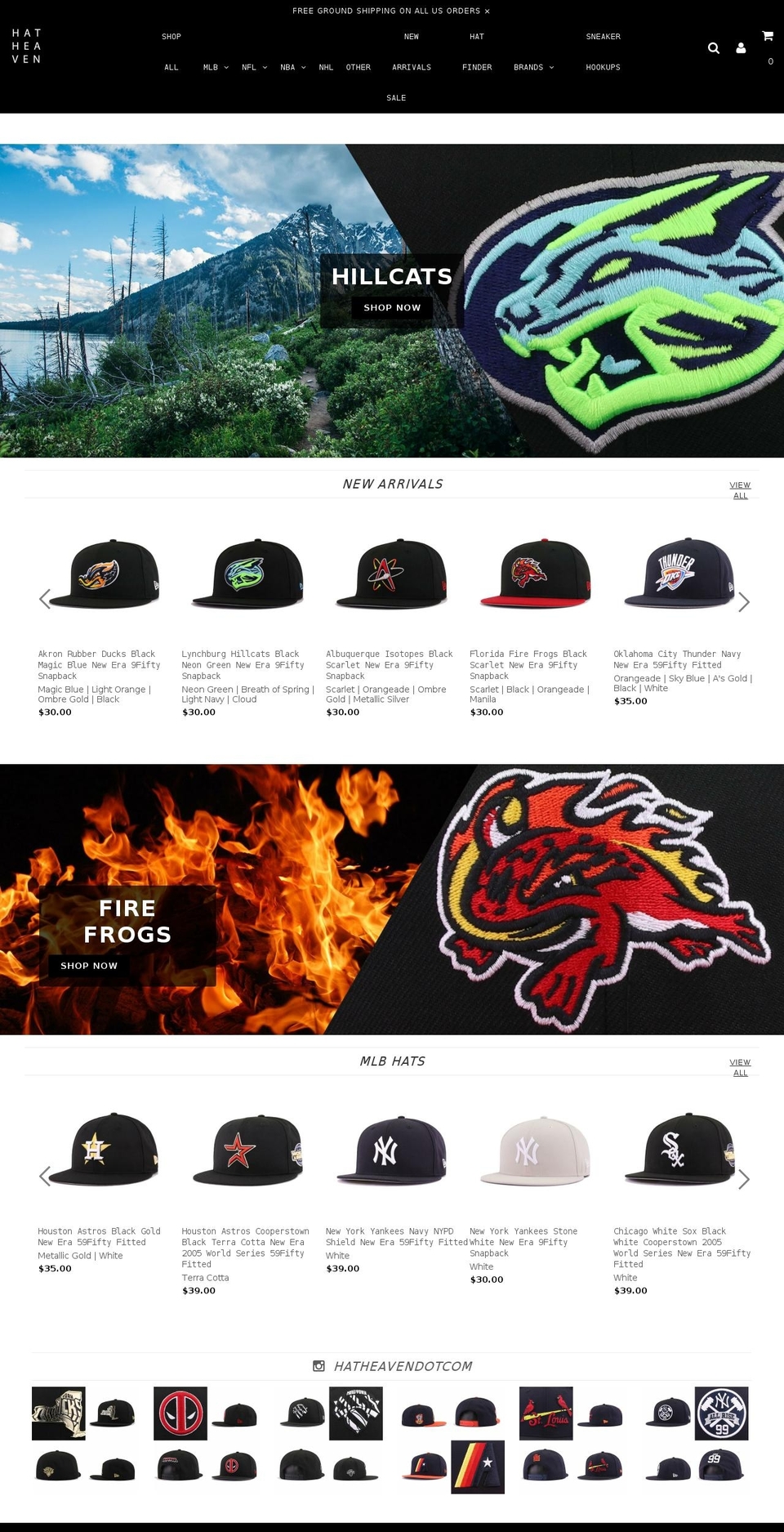 hatheaven.com — Shopify storefront screenshot