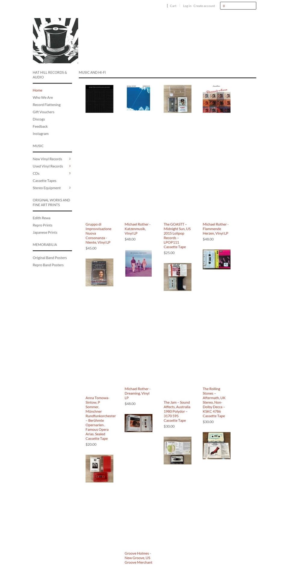 hathillgallery.com.au shopify website screenshot