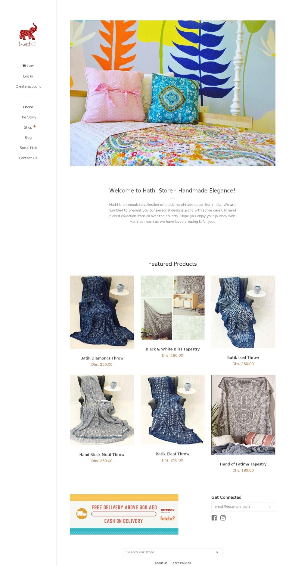 hathistore.com shopify website screenshot