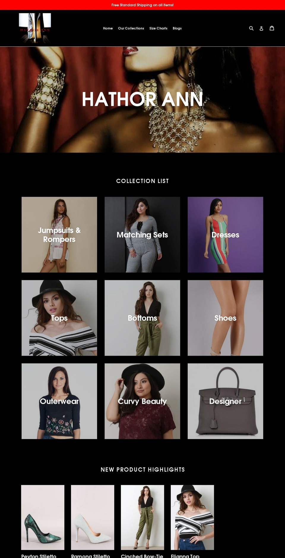 hathorann.com — Shopify storefront screenshot